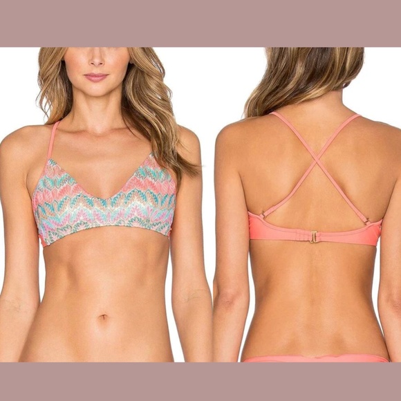 NEW $168 Luli Fama [ Large ] Fiego Divino Criss-Cross Bikini Top +‎ Bottom - Picture 2 of 16